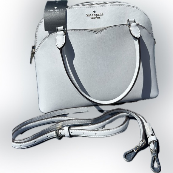 KATE SPADE ♠️White Dove Dome Payton Satchel | Leather, Convertible - Picture 1 of 17
